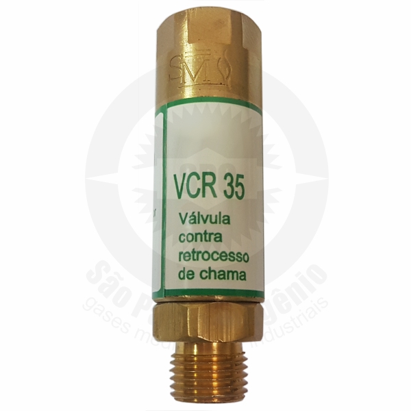 Válvula corta chama para regulador de oxigênio - Mod. VCR-35